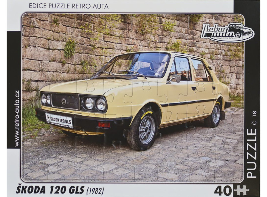 RETRO-AUTA Puzzle č.18 Škoda 120 GLS (1982) 40 dielikov