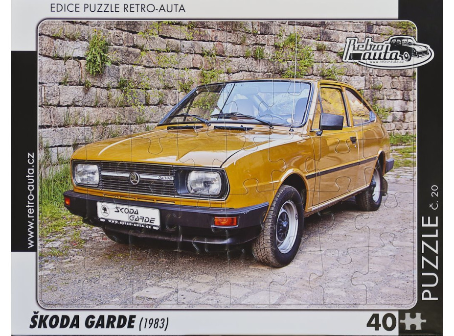 RETRO-AUTA Puzzle č.20 Škoda Garde (1983) 40 dielikov