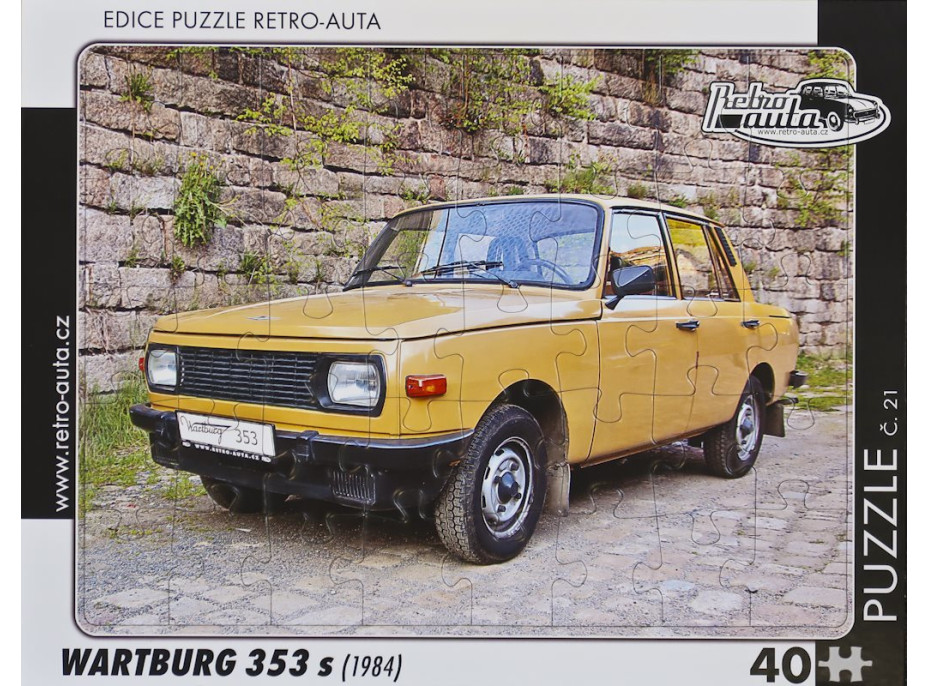 RETRO-AUTA Puzzle č.21 Wartgurg 353 s (1984) 40 dielikov