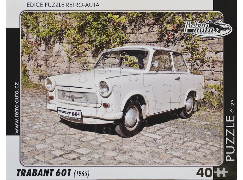 RETRO-AUTA Puzzle č.23 Trabant 601 (1965) 40 dielikov