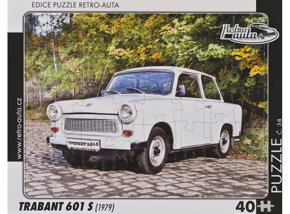 RETRO-AUTA Puzzle č.38 Trabant 601 S (1979) 40 dielikov