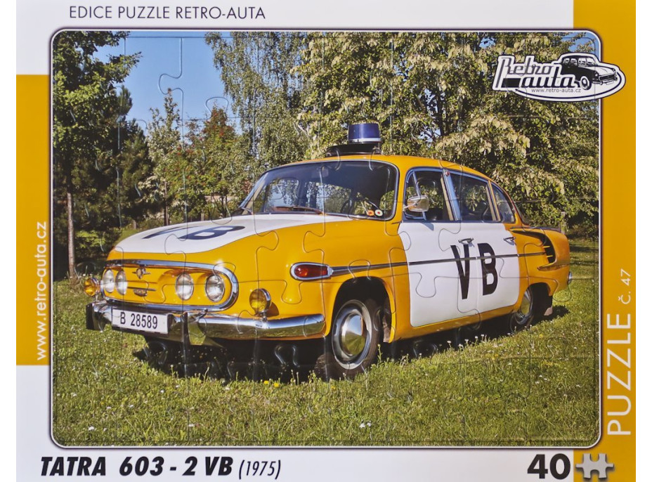 RETRO-AUTA Puzzle č.47 Tatra 603 - 2 VB (1975) 40 dielikov