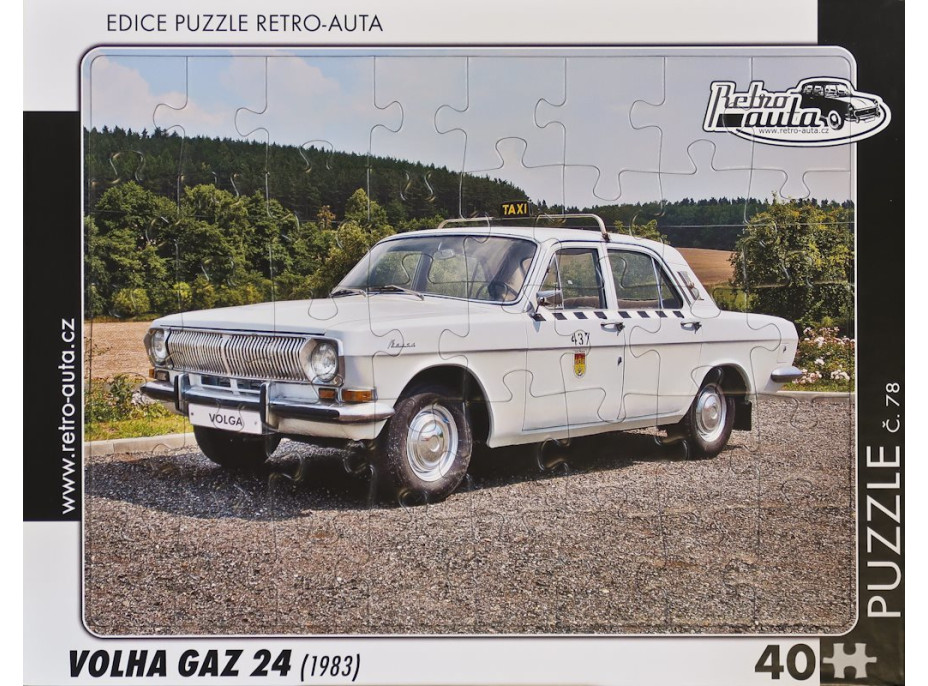 RETRO-AUTA Puzzle č.78 Volga GAZ 24 (1983) 40 dielikov