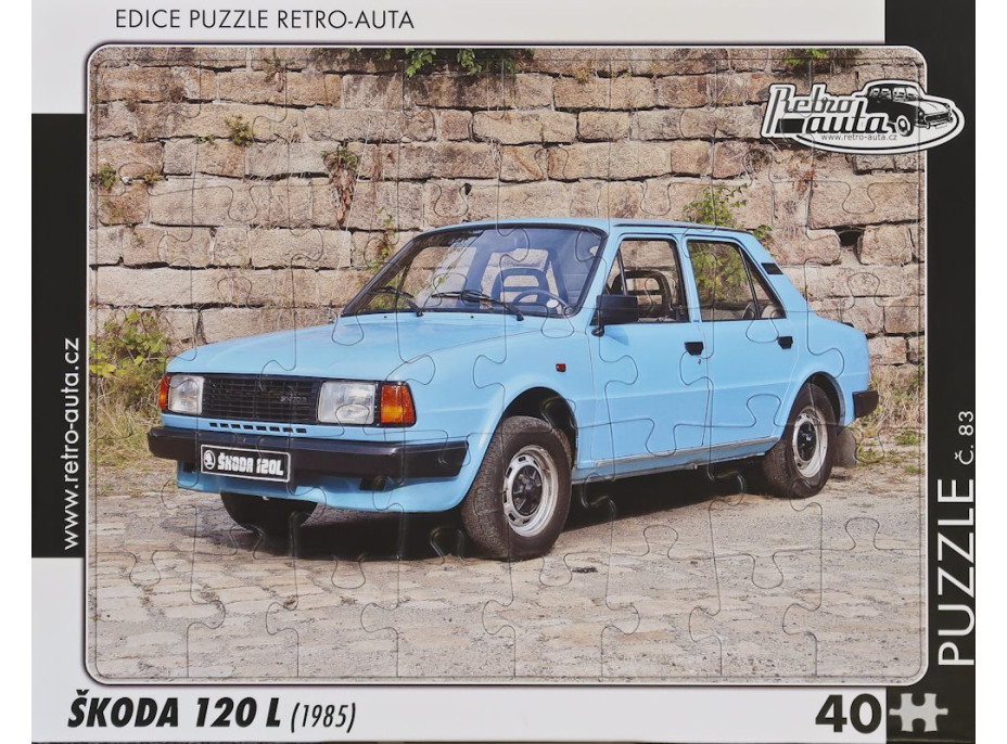 RETRO-AUTA Puzzle č.83 Škoda 120 L (1985) 40 dielikov