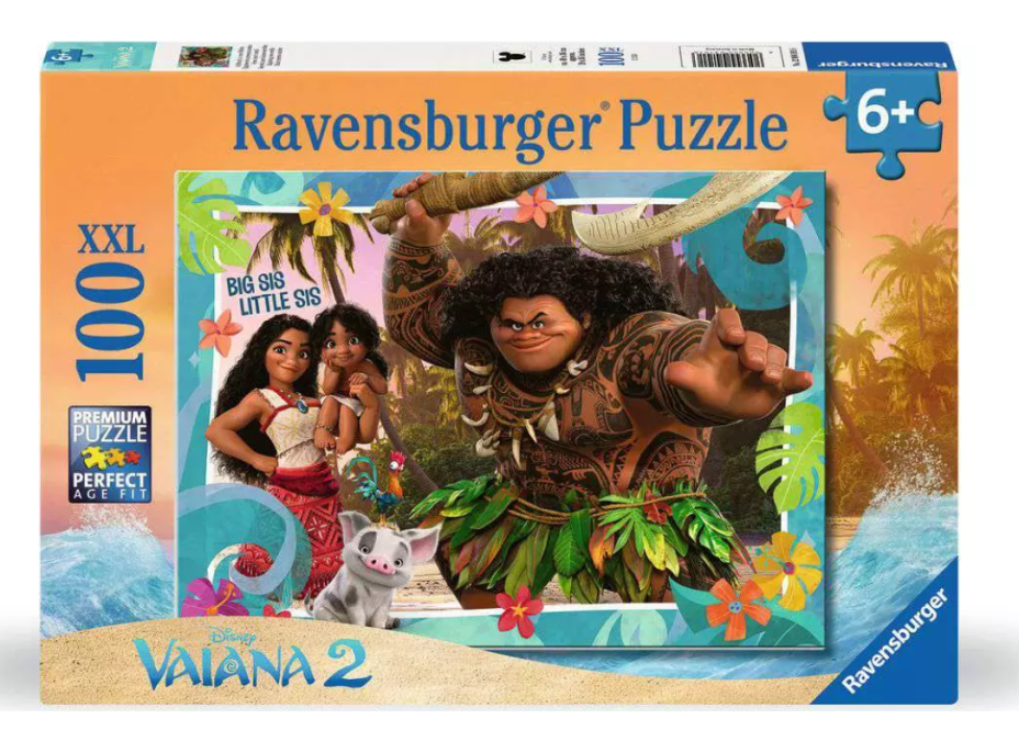 RAVENSBURGER Puzzle Disney: Odvážna Vaiana XXL 100 dielikov