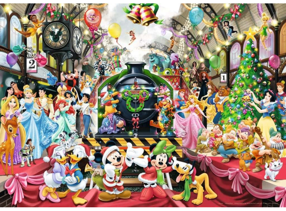 RAVENSBURGER Puzzle Disney Vianoce: Všetci na palube 1000 dielikov