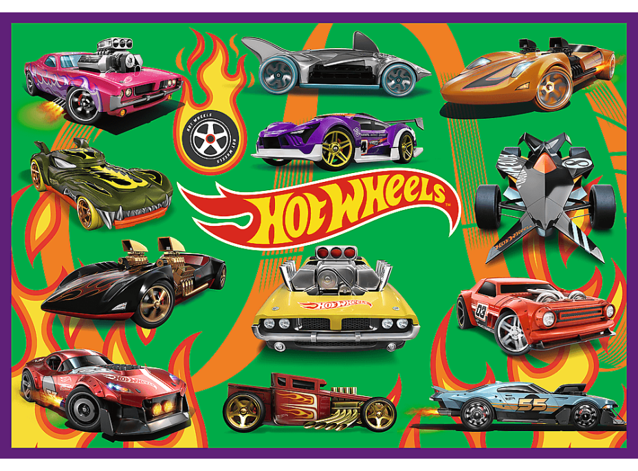 TREFL Puzzle Hot Wheels: Závodné autá 4x250 dielikov