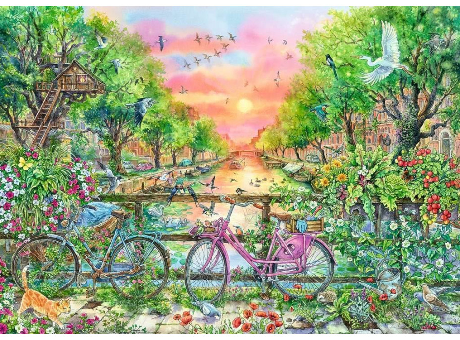 RAVENSBURGER Puzzle Kolesá v Amsterdame 1000 dielikov