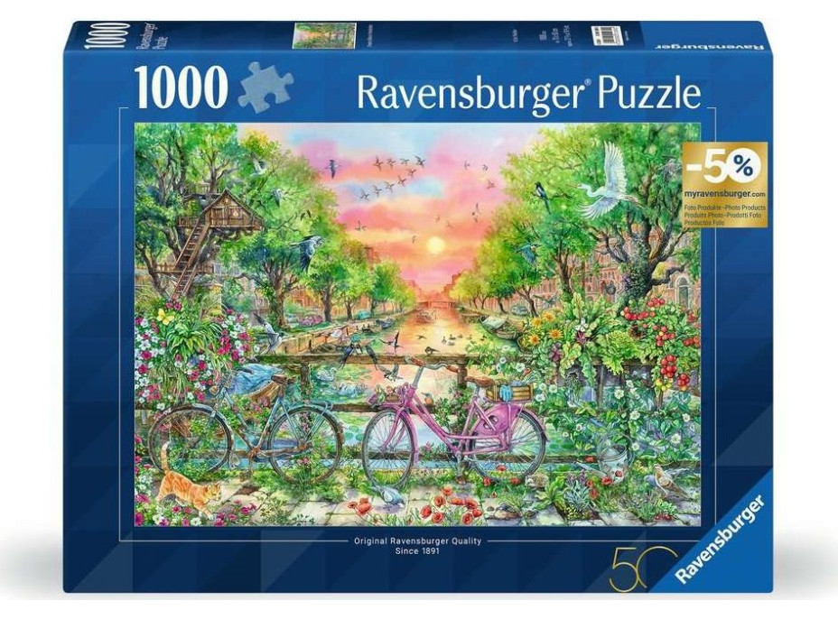 RAVENSBURGER Puzzle Kolesá v Amsterdame 1000 dielikov