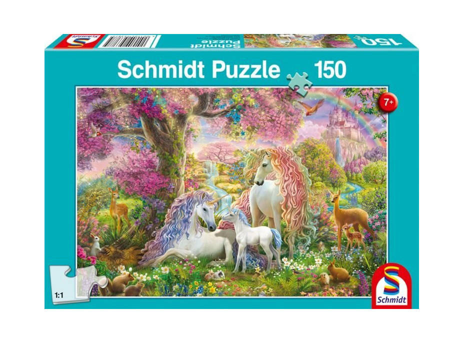 SCHMIDT Puzzle Kvety a jednorožce 150 dielikov