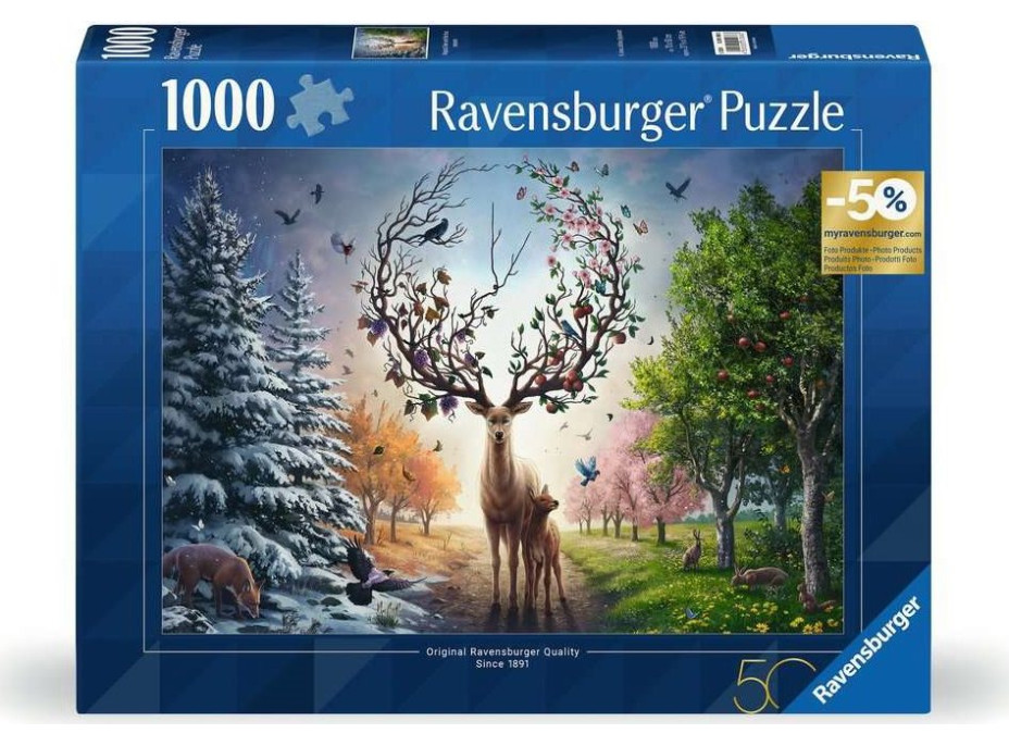 RAVENSBURGER Puzzle Magický jeleň 1000 dielikov