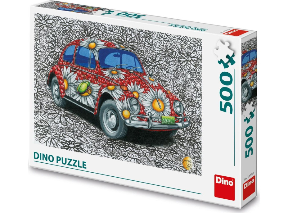 DINO Puzzle Maľovaný VW Chrobák 500 dielikov