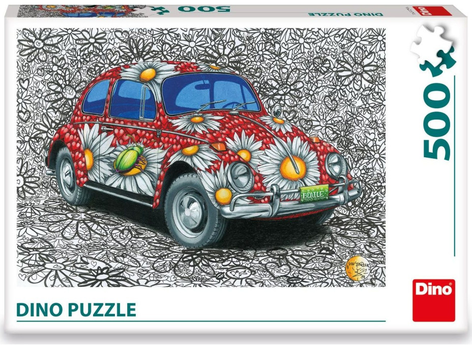 DINO Puzzle Maľovaný VW Chrobák 500 dielikov