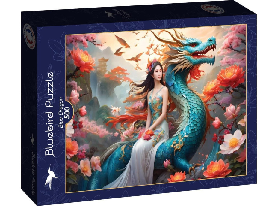 BLUEBIRD Puzzle Modrý drak 500 dielikov