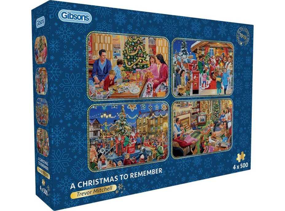 GIBSONS Puzzle Nezabudnuteľné Vianoce 4x500 dielikov