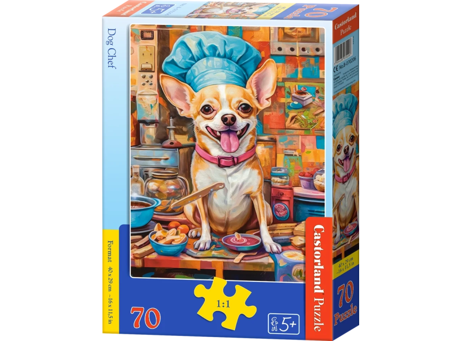 CASTORLAND Puzzle Psí kuchár 70 dielikov