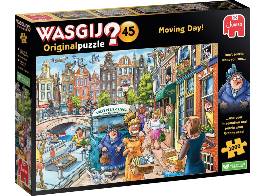 JUMBO Puzzle WASGIJ 45: Sťahovací deň! 1000 dielikov