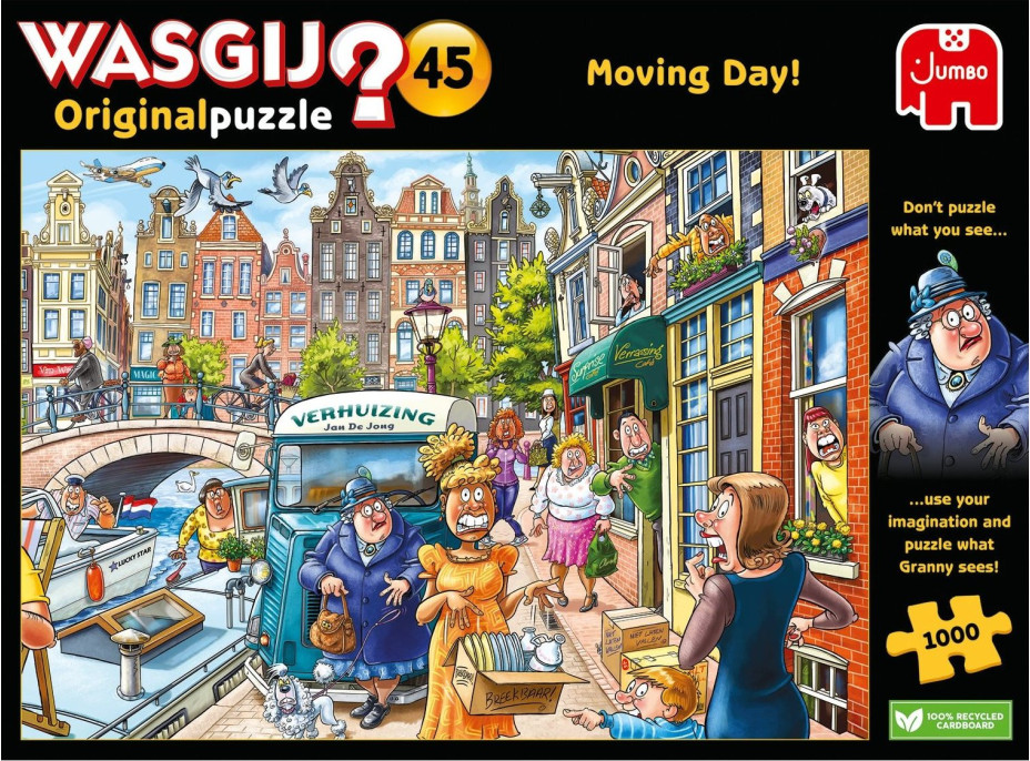 JUMBO Puzzle WASGIJ 45: Sťahovací deň! 1000 dielikov