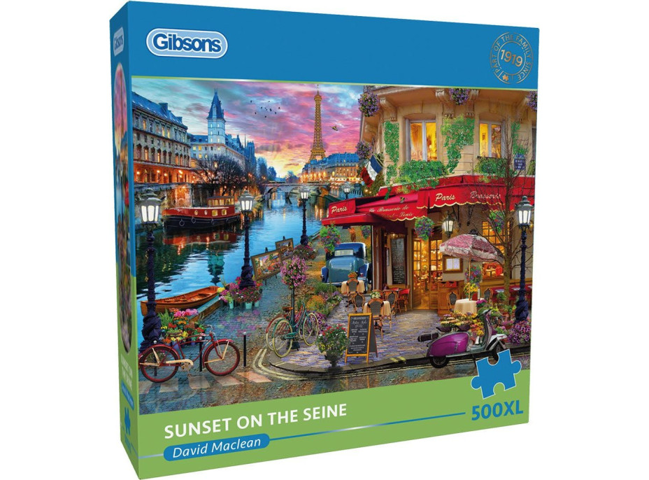 GIBSONS Puzzle Západ slnka nad Seinou XL 500 dielikov