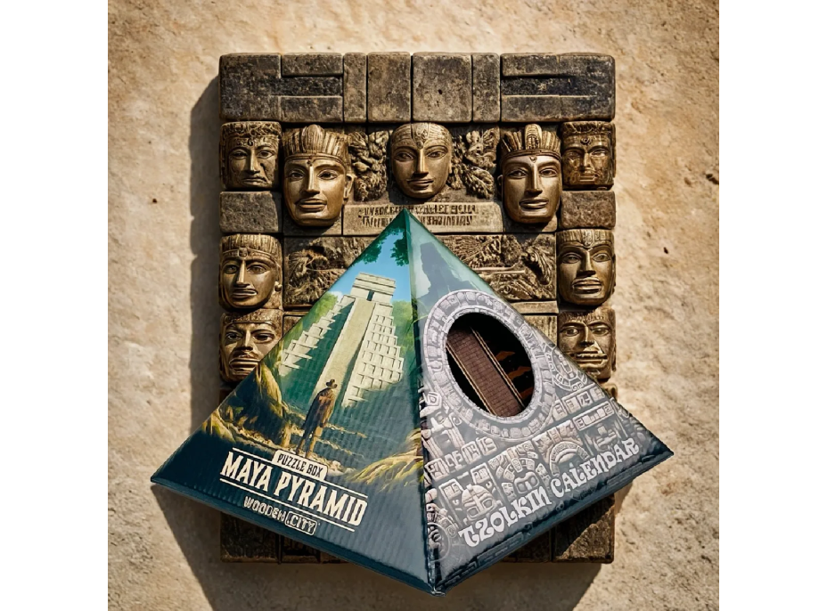 WOODEN CITY 3D drevené puzzle Escape room: Pyramída Maya