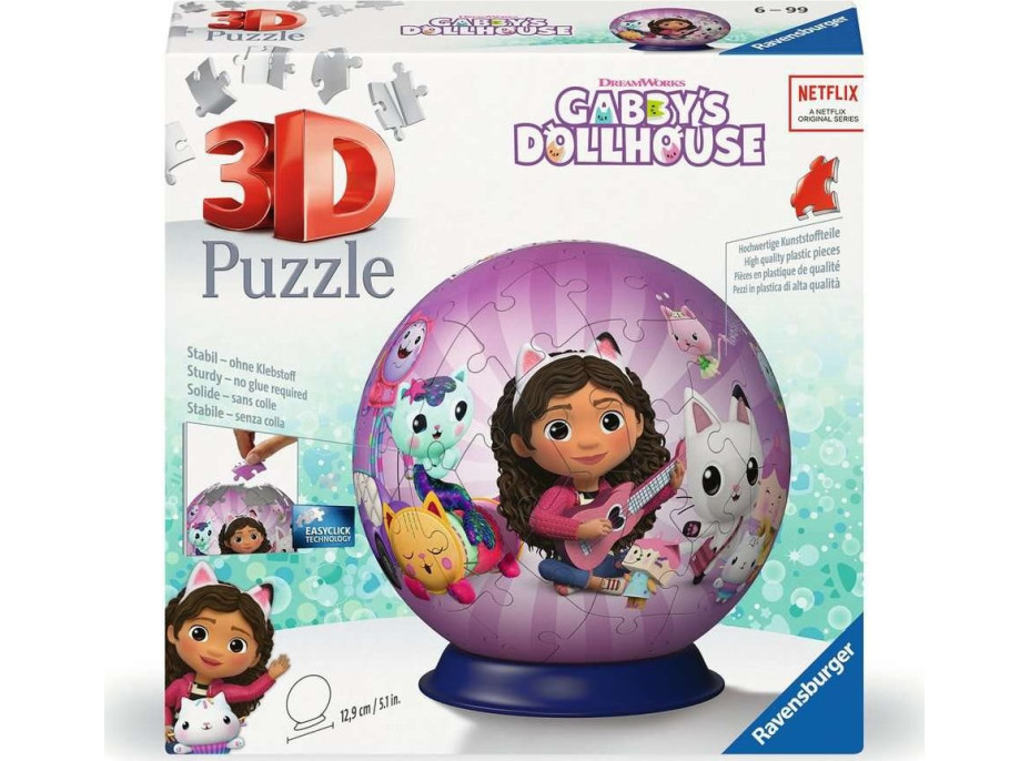 RAVENSBURGER 3D Puzzleball Gábinin kúzelný domček 72 dielikov