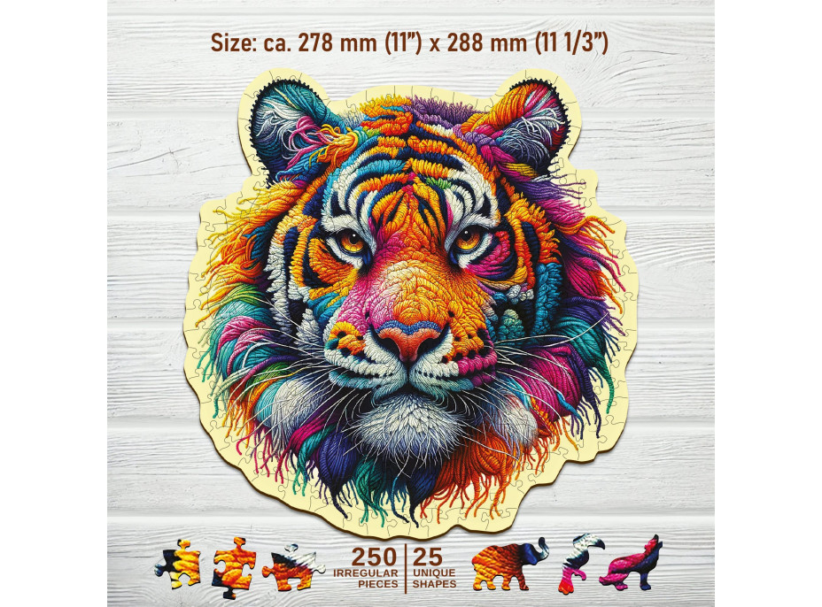 WOODEN CITY Drevené puzzle Jemný tiger 250 dielikov