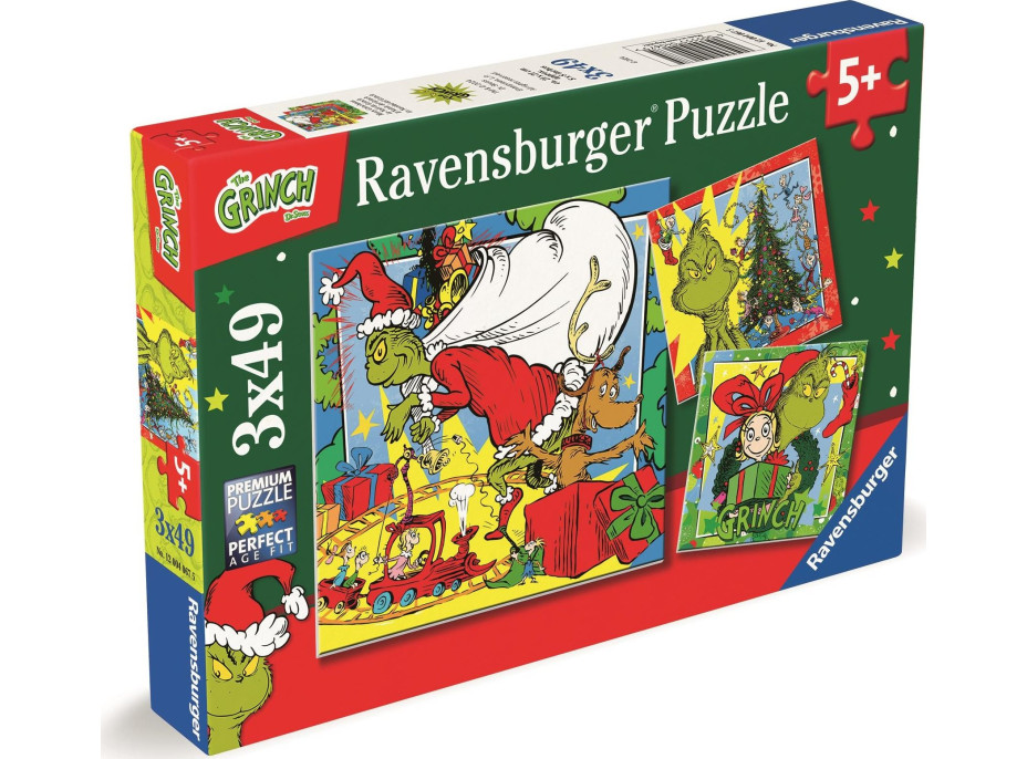 RAVENSBURGER Puzzle Grinch 3x49 dielikov