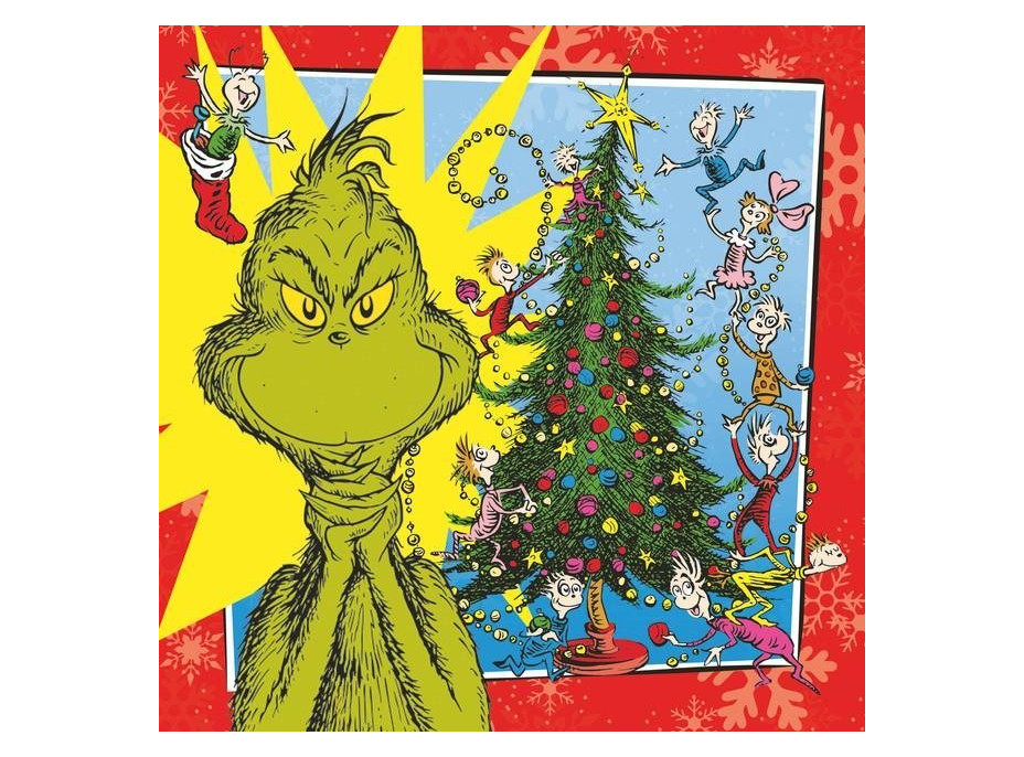 RAVENSBURGER Puzzle Grinch 3x49 dielikov