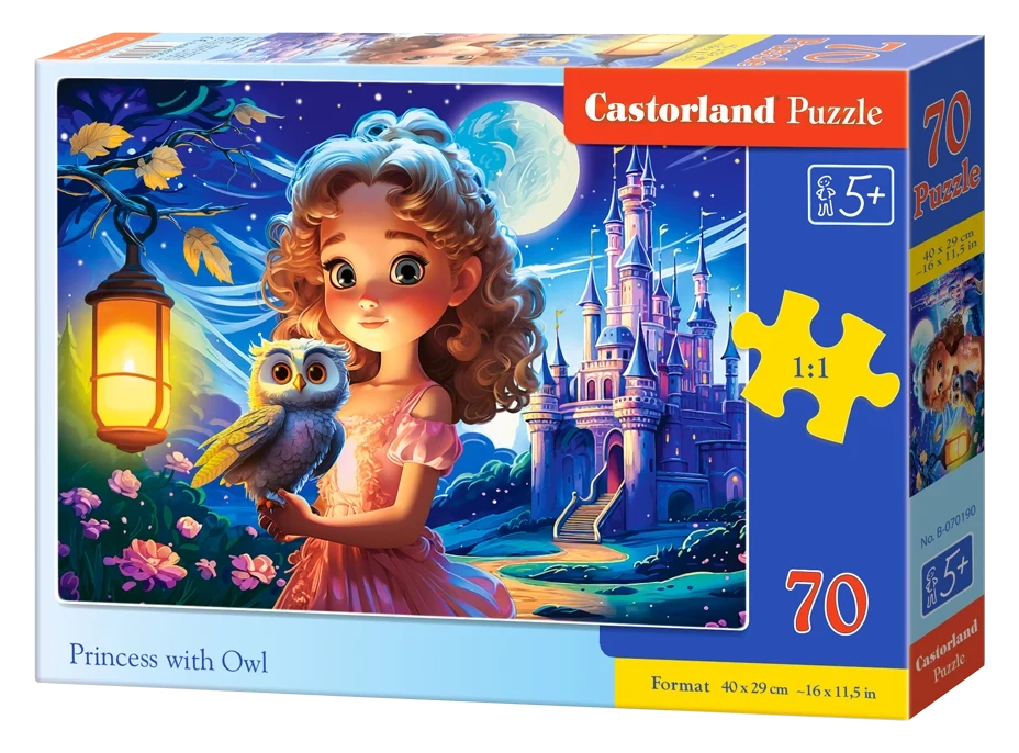 CASTORLAND Puzzle Princezná a sova 70 dielikov