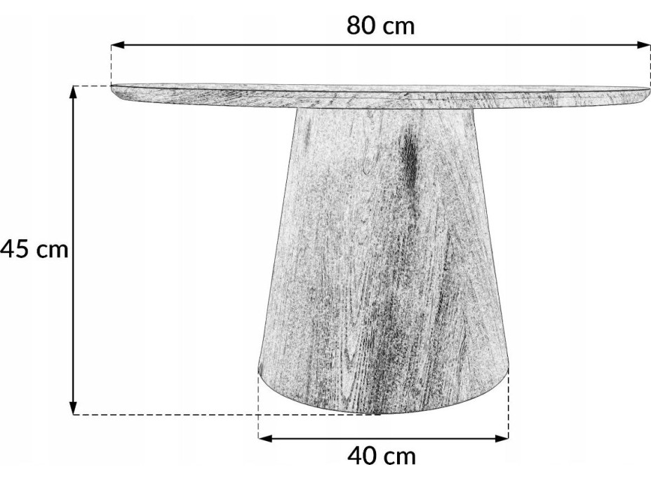 Konferenčný stolík SPOOL - 80x45 cm - dub