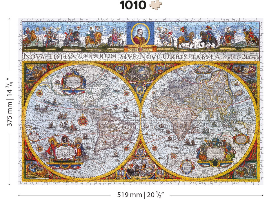 WOODEN CITY Drevené puzzle Antická mapa Nova Terrarum 1010 dielikov