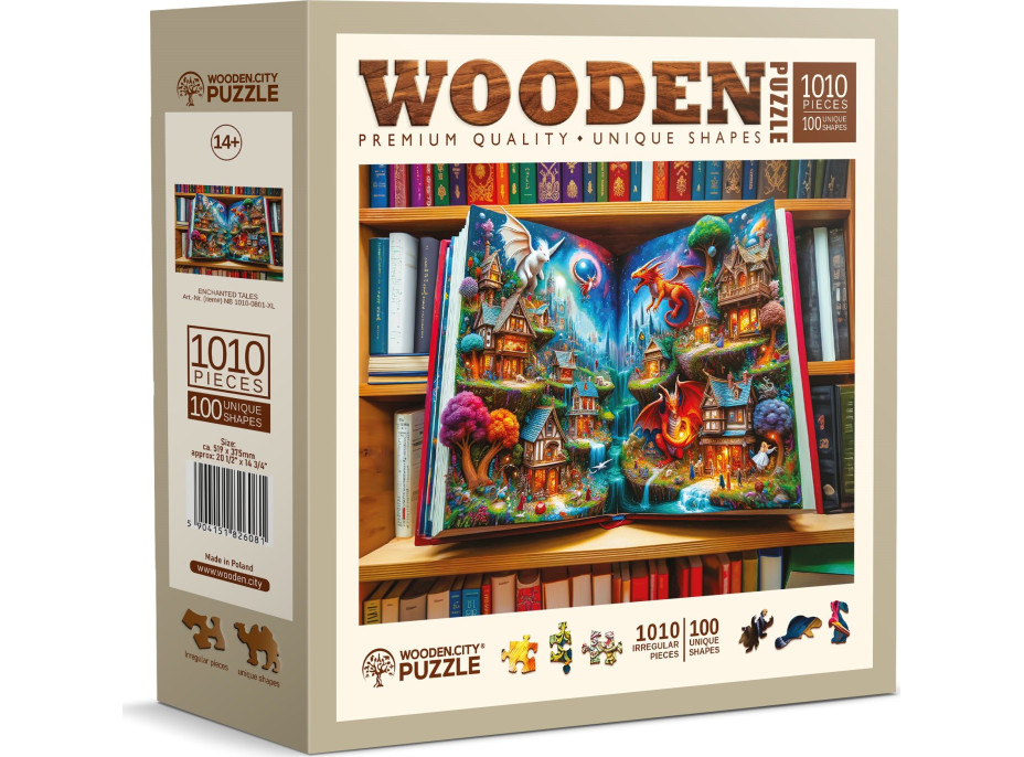 WOODEN CITY Drevené puzzle Čiarové rozprávky 1010 dielikov