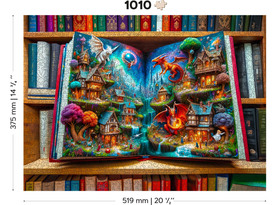 WOODEN CITY Drevené puzzle Čiarové rozprávky 1010 dielikov