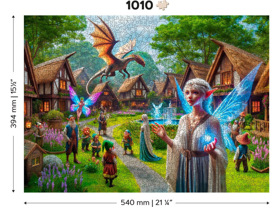 WOODEN CITY Drevené puzzle Fantasy dedinka 1010 dielikov