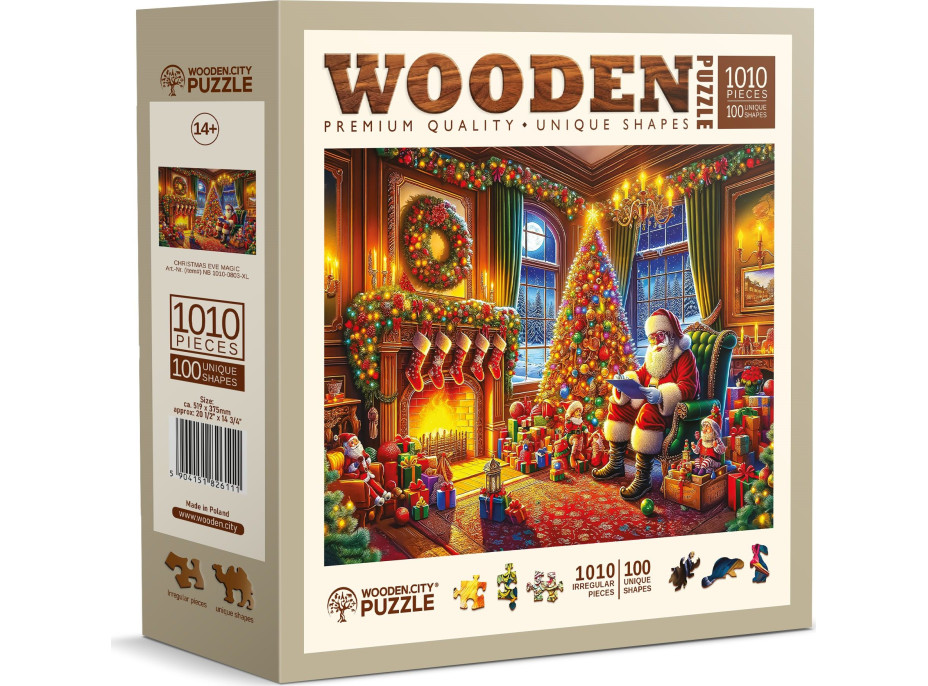 WOODEN CITY Drevené puzzle Kúzlo Štedrého večera 1010 dielikov