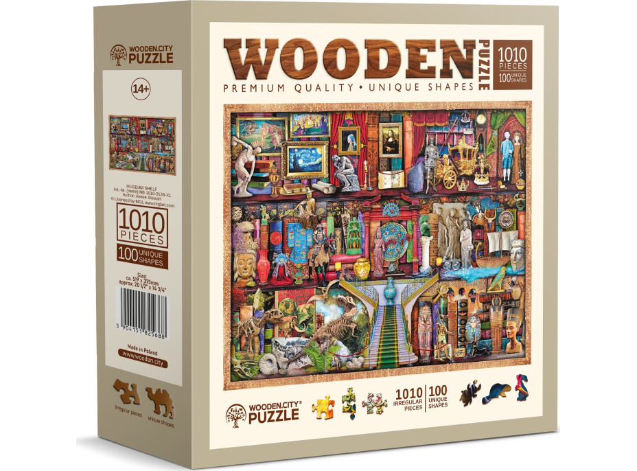 WOODEN CITY Drevené puzzle Múzejná polica 1010 dielikov