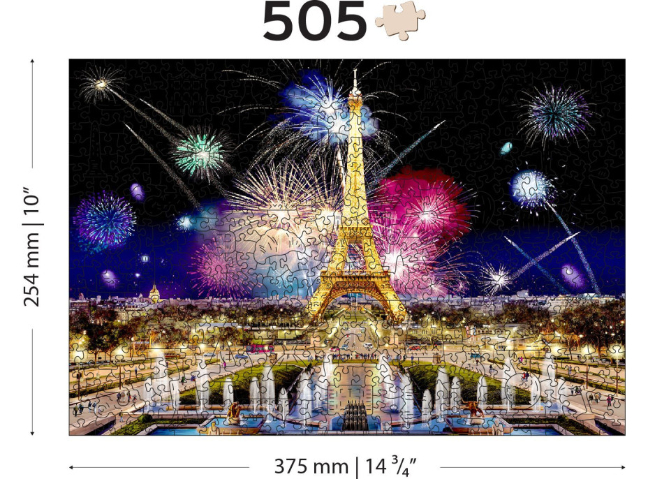 WOODEN CITY Drevené puzzle Nočný Paríž 505 dielikov