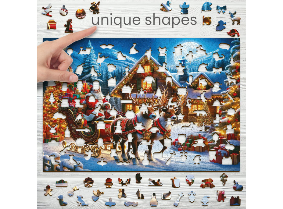 WOODEN CITY Drevené puzzle Santa Klaus prichádza 1010 dielikov