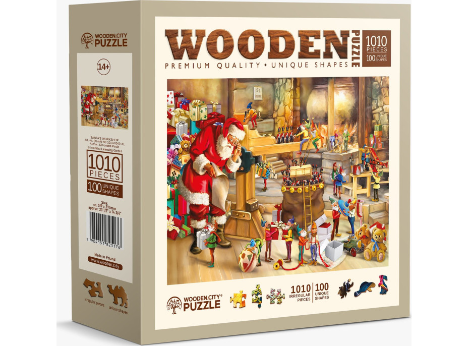 WOODEN CITY Drevené puzzle Santova dielňa 1010 dielikov