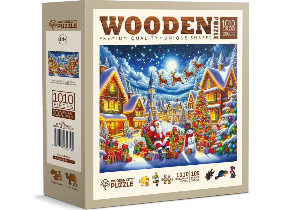 WOODEN CITY Drevené puzzle Santova sviatočná cesta 1010 dielikov