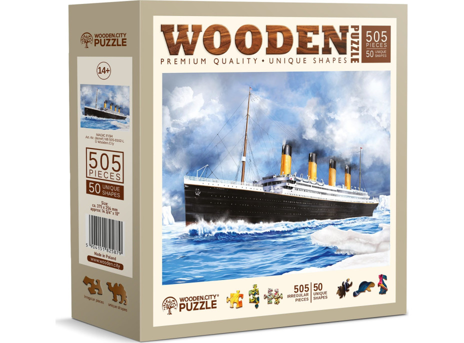 WOODEN CITY Drevené puzzle Titanik 505 dielikov