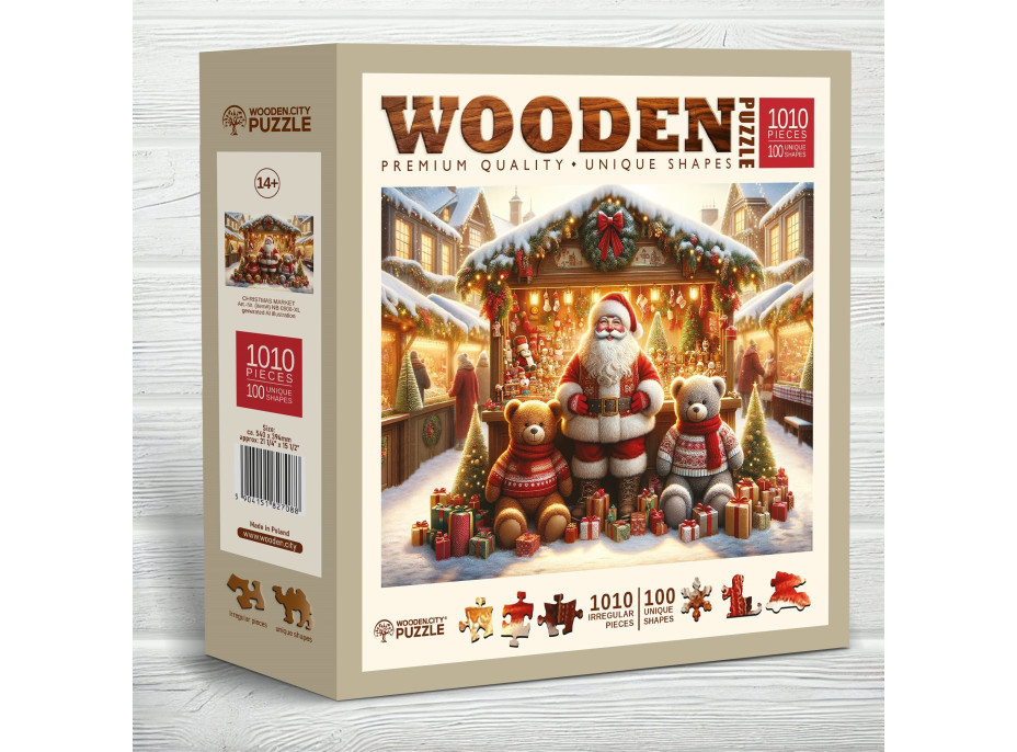 WOODEN CITY Drevené puzzle Vianočné trhy 1010 dielikov