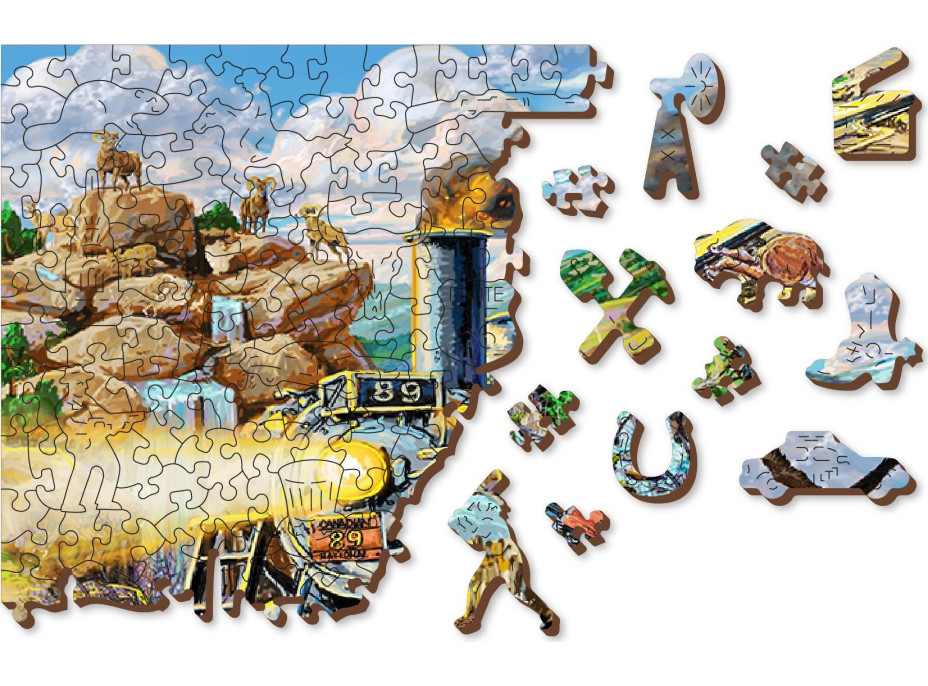 WOODEN CITY Drevené puzzle Železnice 505 dielikov