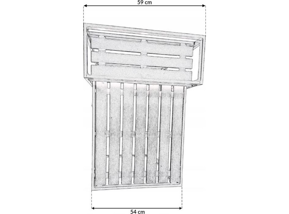 Skladací balkónový stôl MALE - 84x60x69/84 cm - čierny