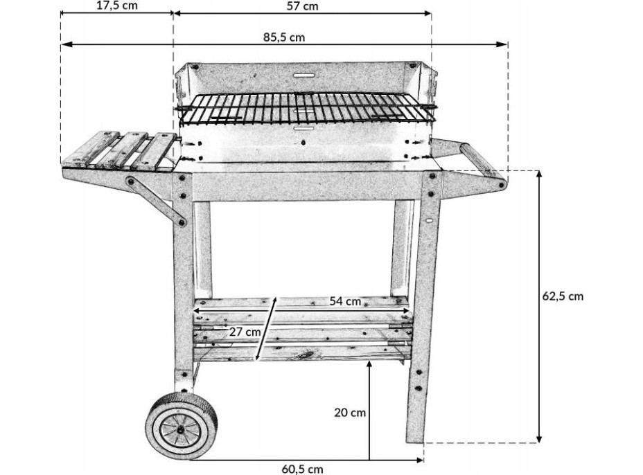 Gril na drevené uhlie BBQ1012