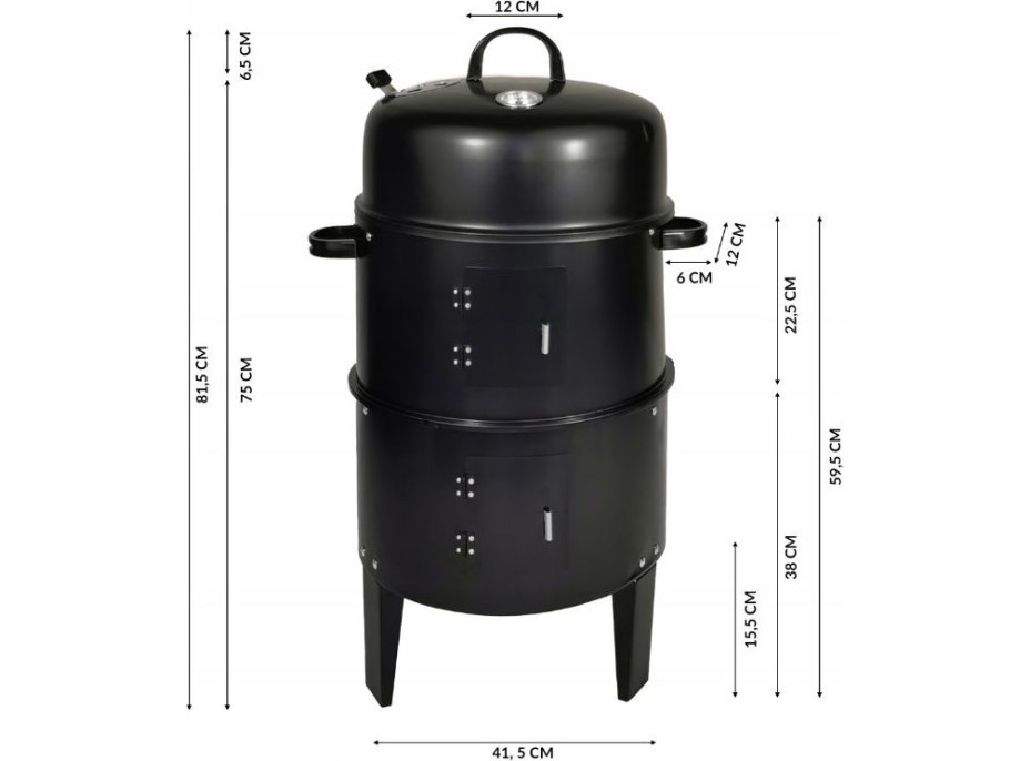 Záhradný gril s udiarňou BBQ1004