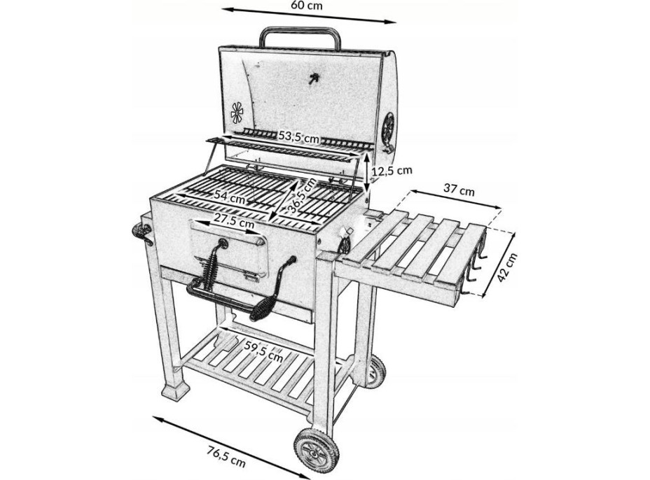 Záhradný gril na drevené uhlie Premium BBQ1011