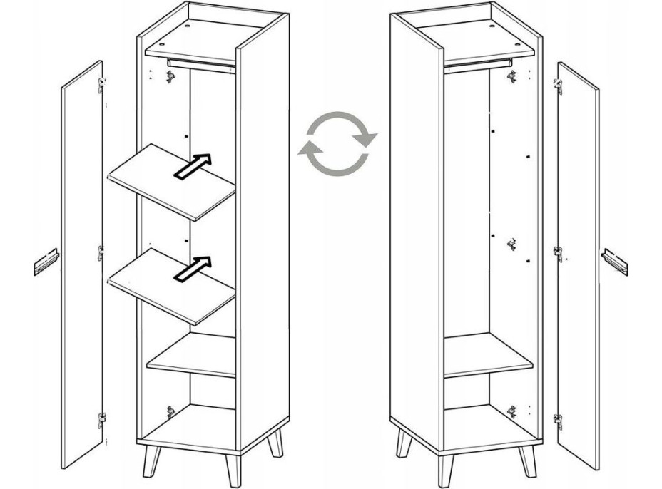 Šatníková skriňa VERSO W2