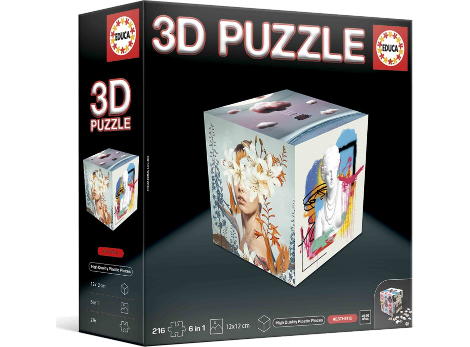 EDUCA 3D Puzzle kocka Estetika 216 dielikov