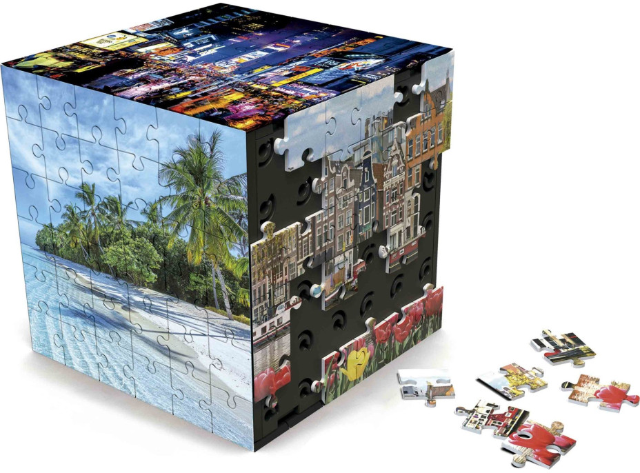 EDUCA 3D Puzzle kocka Cestovanie 216 dielikov